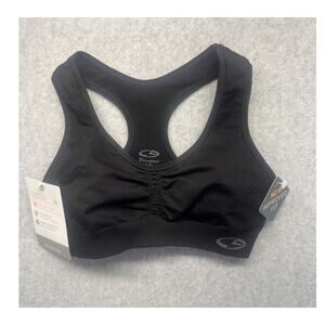 Champion Youth Girls Sports Bra Racer Back Black Size Small 4 Way Stretch NWT